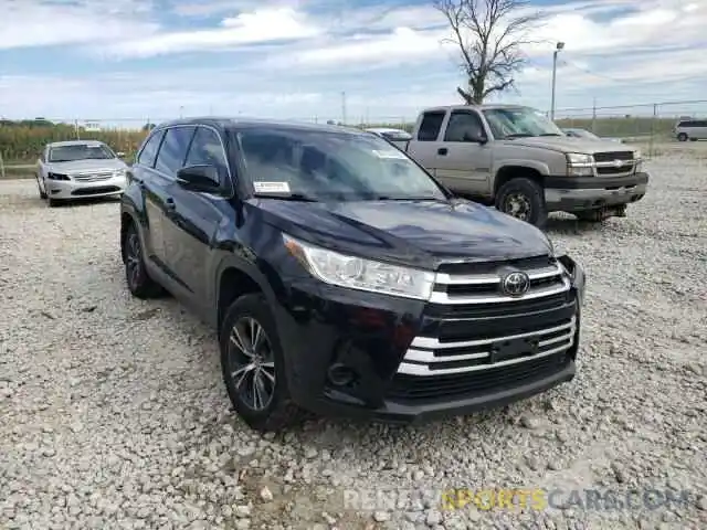 1 Photograph of a damaged car 5TDBZRFH7KS976695 TOYOTA HIGHLANDER 2019