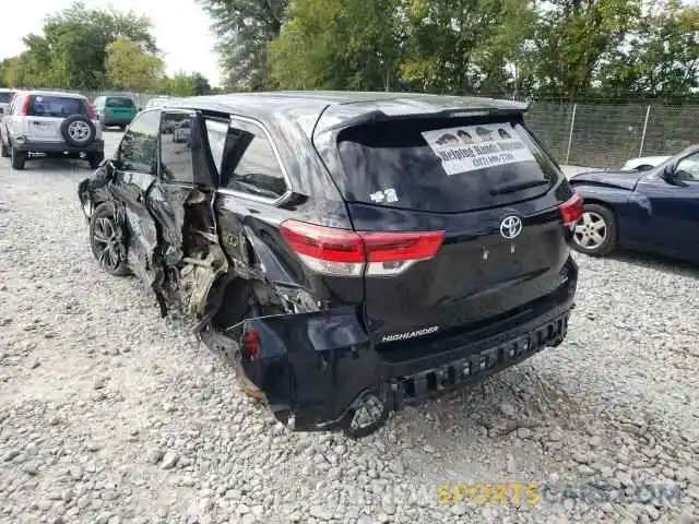 3 Photograph of a damaged car 5TDBZRFH7KS976695 TOYOTA HIGHLANDER 2019