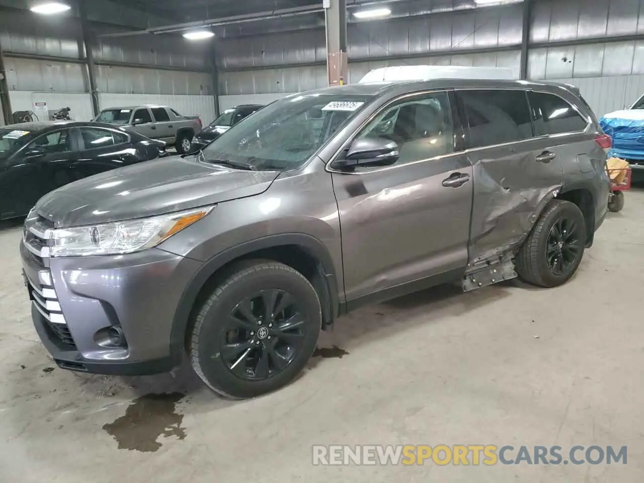 1 Photograph of a damaged car 5TDBZRFH8KS726401 TOYOTA HIGHLANDER 2019
