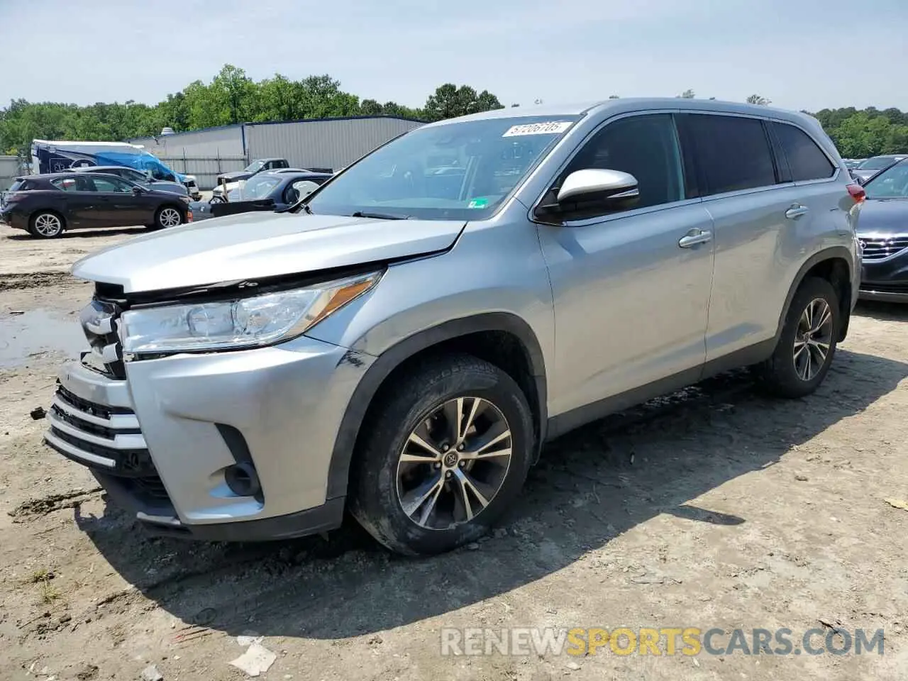 1 Photograph of a damaged car 5TDBZRFH8KS972395 TOYOTA HIGHLANDER 2019
