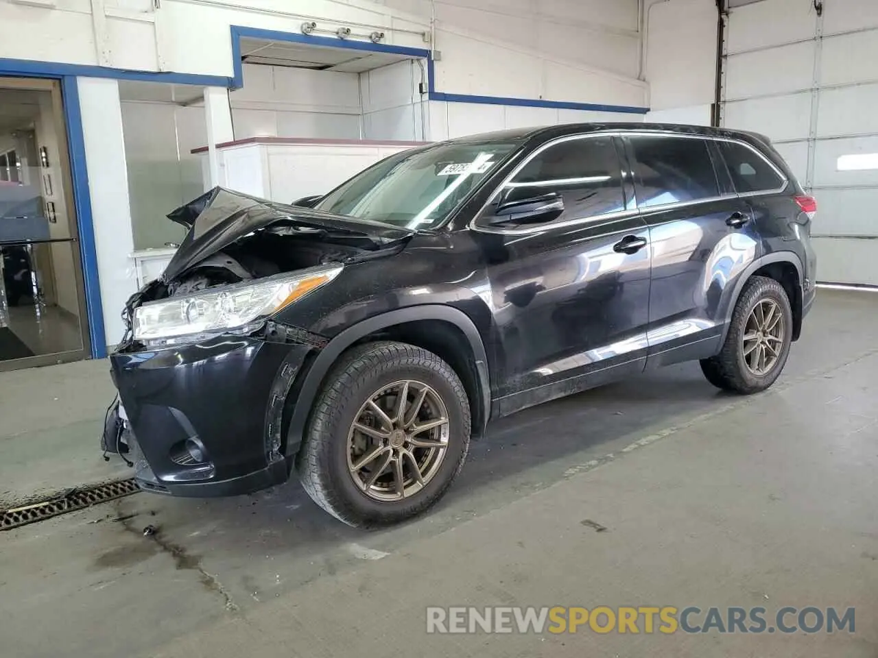 1 Photograph of a damaged car 5TDBZRFH9KS962538 TOYOTA HIGHLANDER 2019