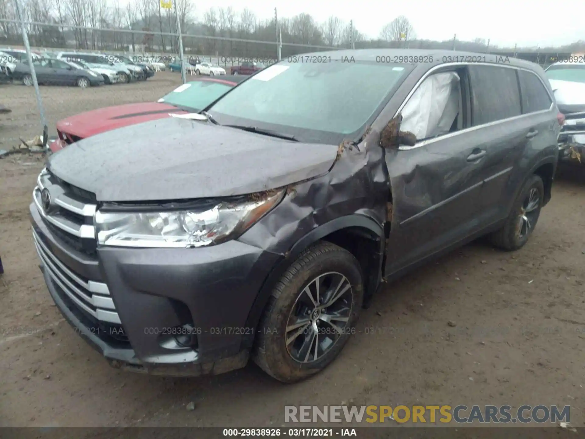 2 Photograph of a damaged car 5TDBZRFHXKS731423 TOYOTA HIGHLANDER 2019