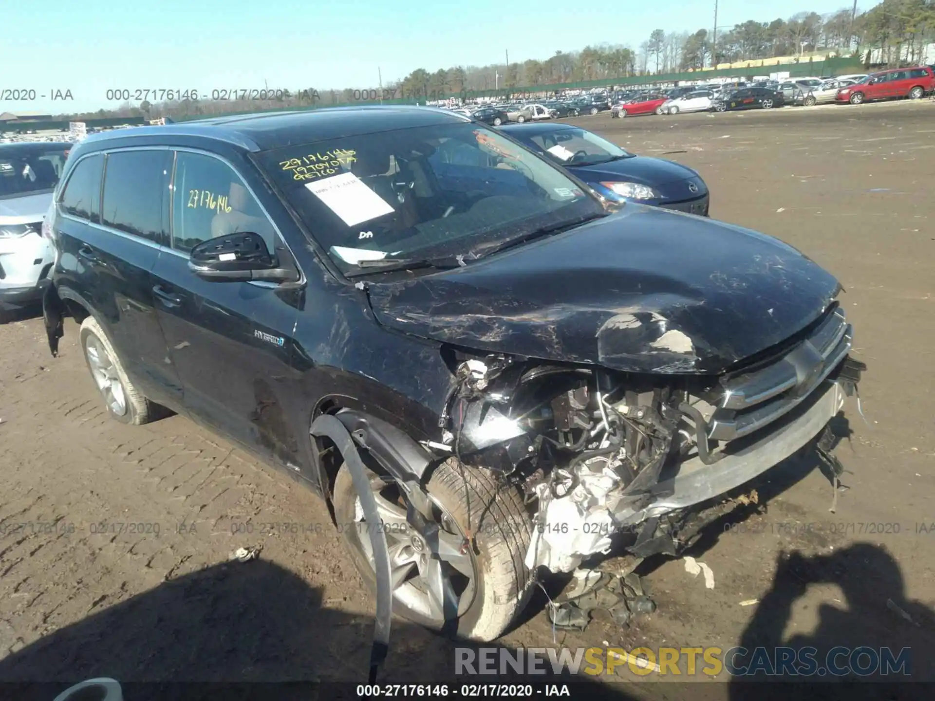 1 Photograph of a damaged car 5TDDGRFH0KS070872 TOYOTA HIGHLANDER 2019