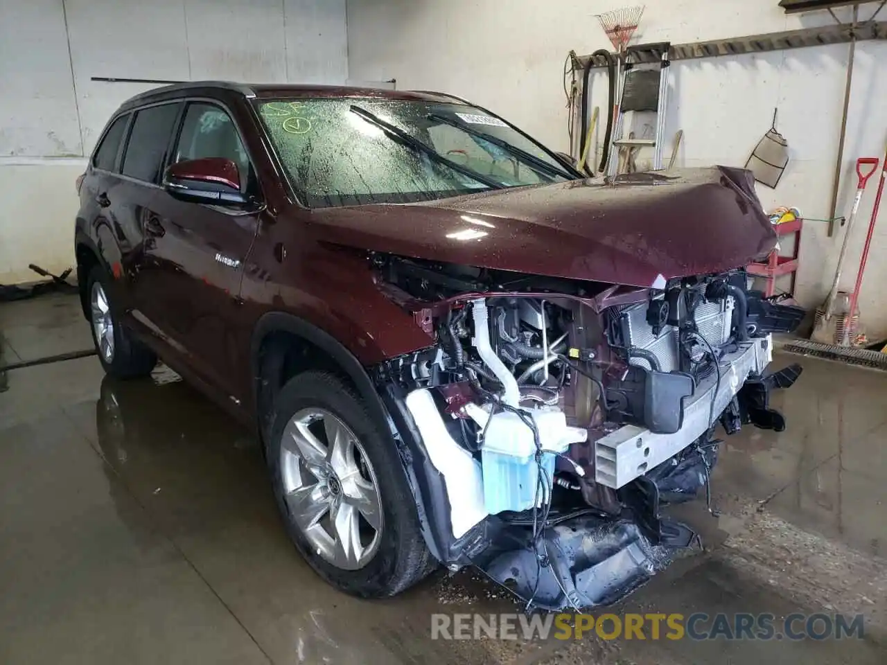 1 Photograph of a damaged car 5TDDGRFH0KS078714 TOYOTA HIGHLANDER 2019