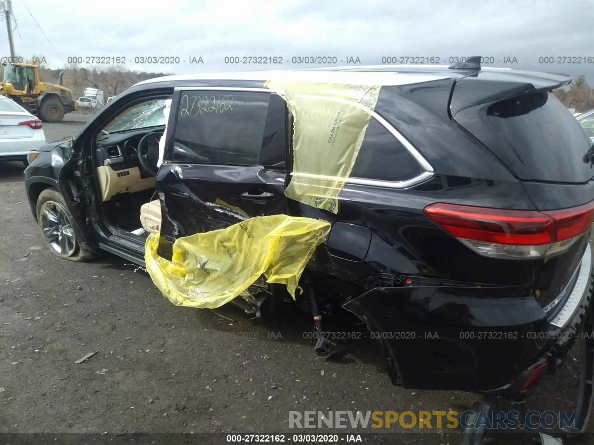 3 Photograph of a damaged car 5TDDGRFH1KS057841 TOYOTA HIGHLANDER 2019