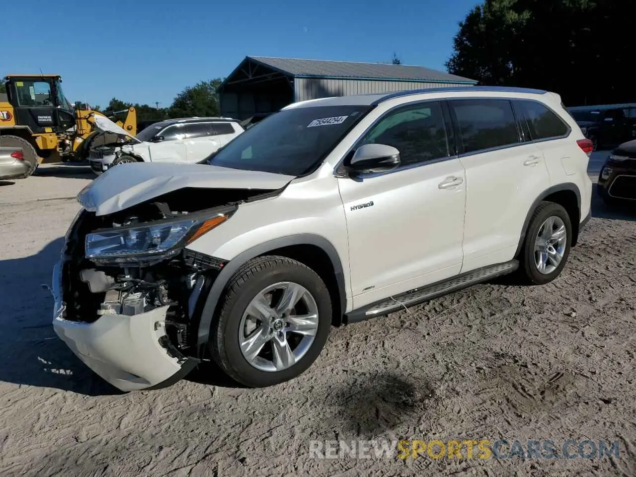 1 Photograph of a damaged car 5TDDGRFH2KS058965 TOYOTA HIGHLANDER 2019