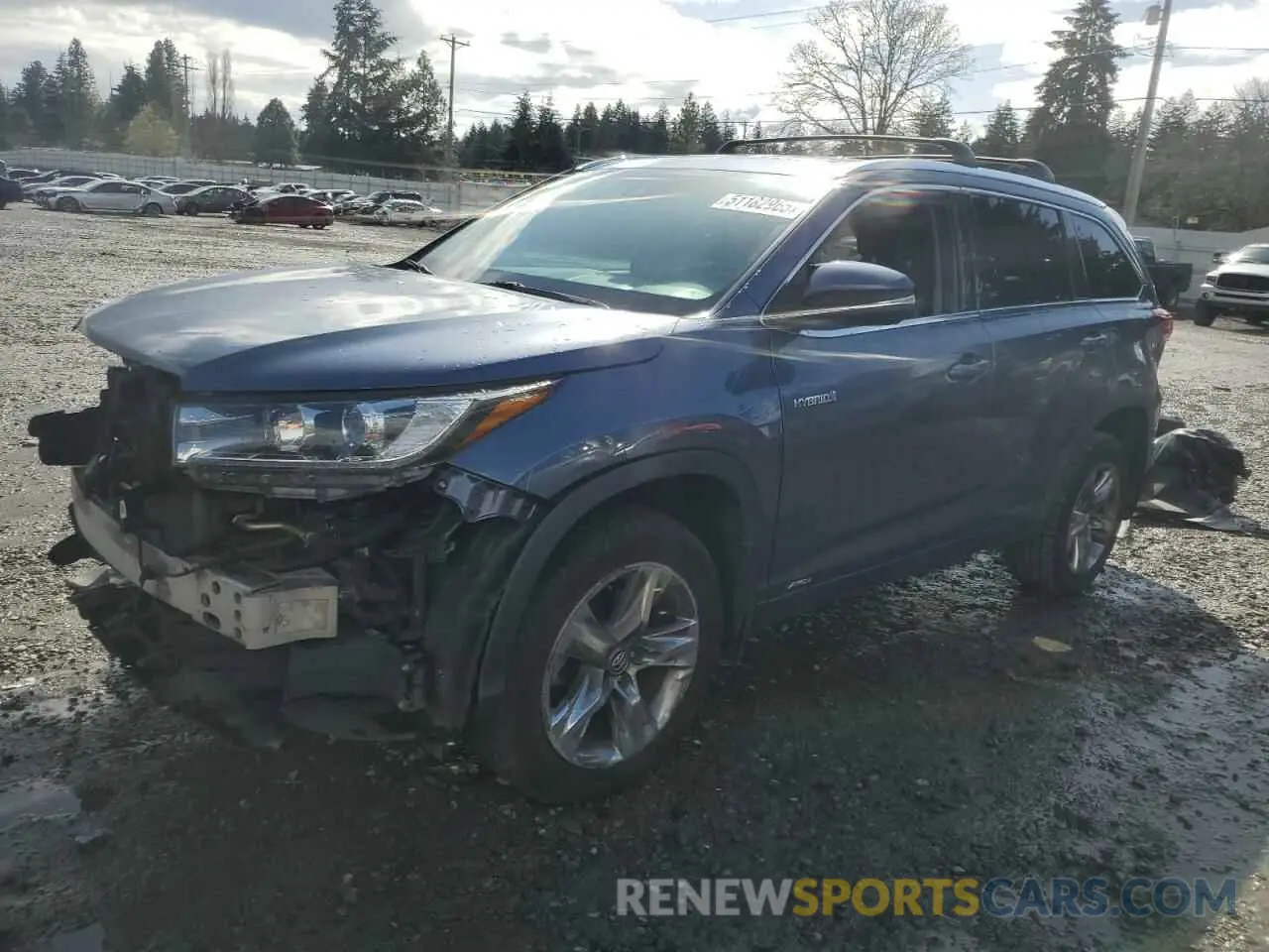 1 Photograph of a damaged car 5TDDGRFH3KS053354 TOYOTA HIGHLANDER 2019