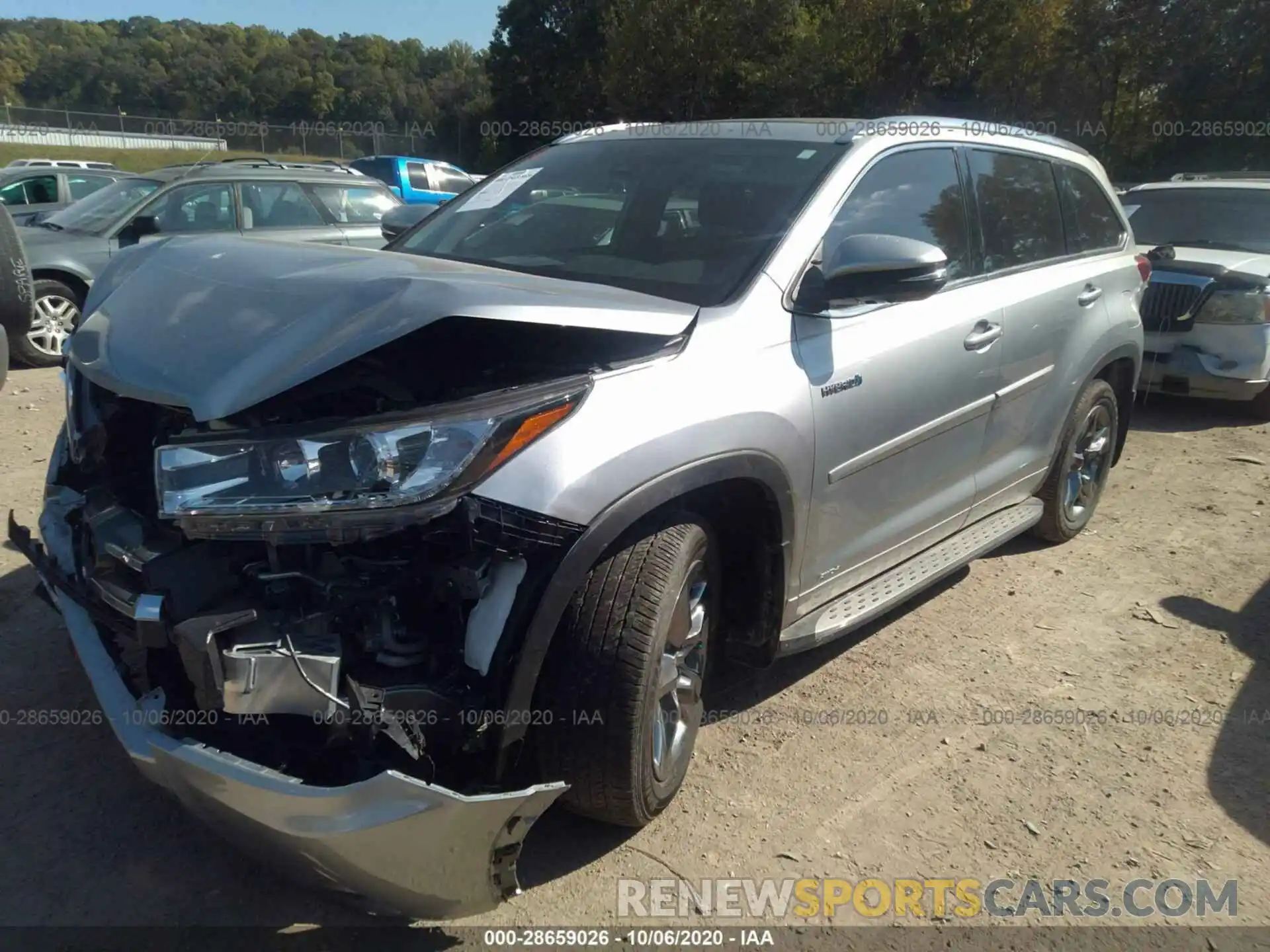 2 Photograph of a damaged car 5TDDGRFH3KS074317 TOYOTA HIGHLANDER 2019