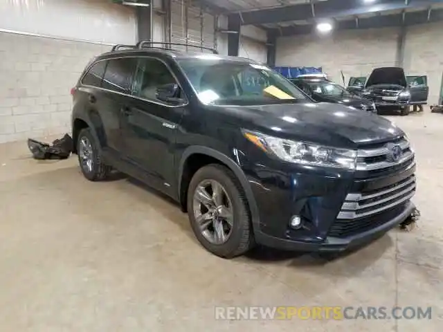 1 Photograph of a damaged car 5TDDGRFH4KS057140 TOYOTA HIGHLANDER 2019