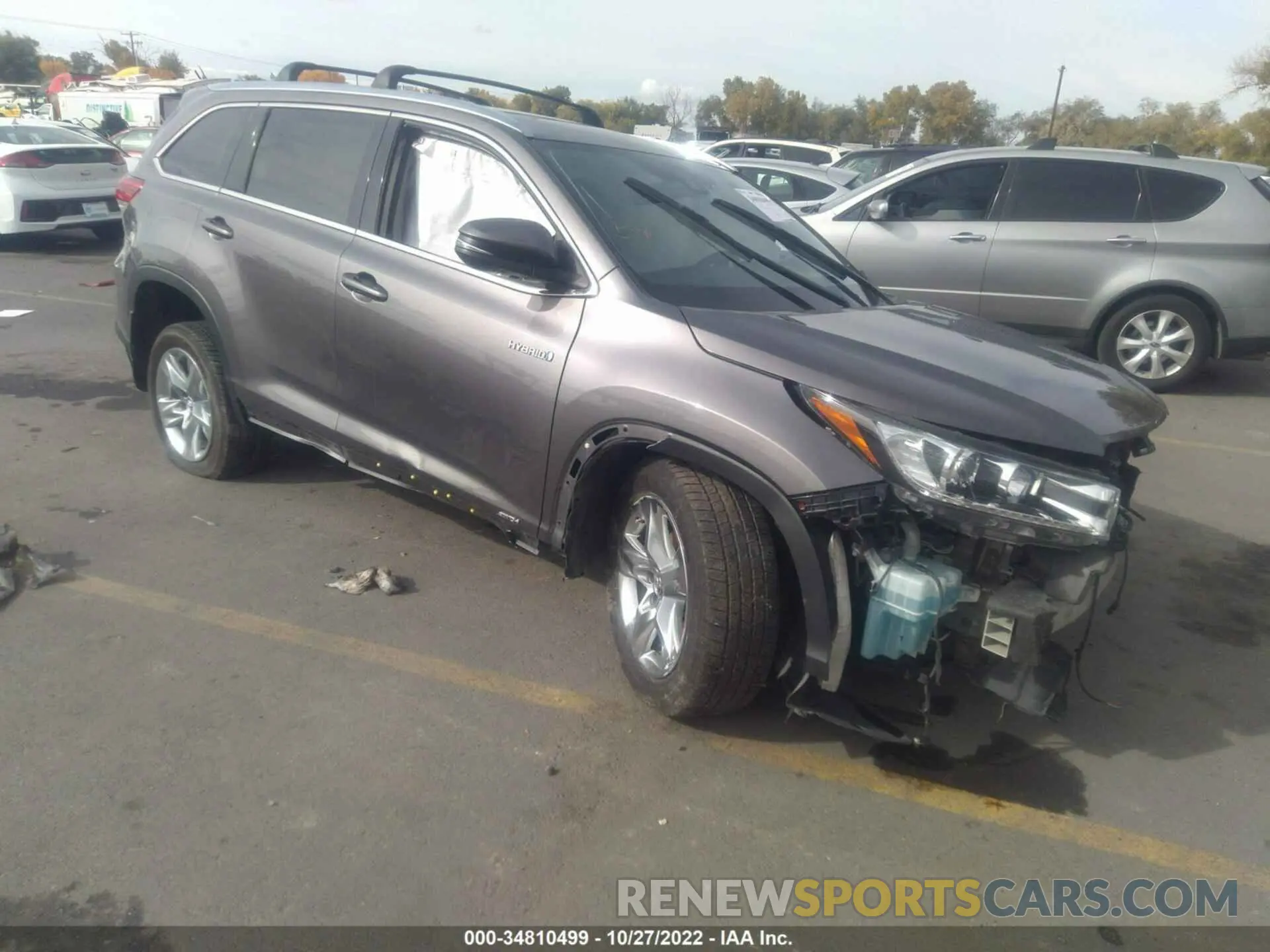 1 Photograph of a damaged car 5TDDGRFH7KS064227 TOYOTA HIGHLANDER 2019