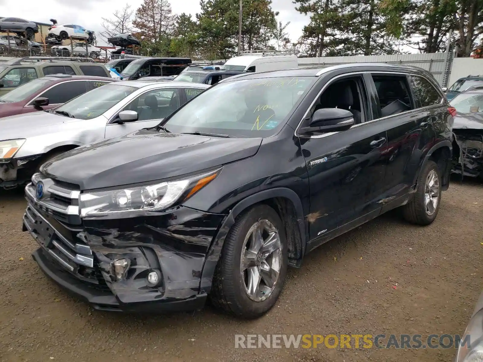 2 Photograph of a damaged car 5TDDGRFH7KS078550 TOYOTA HIGHLANDER 2019