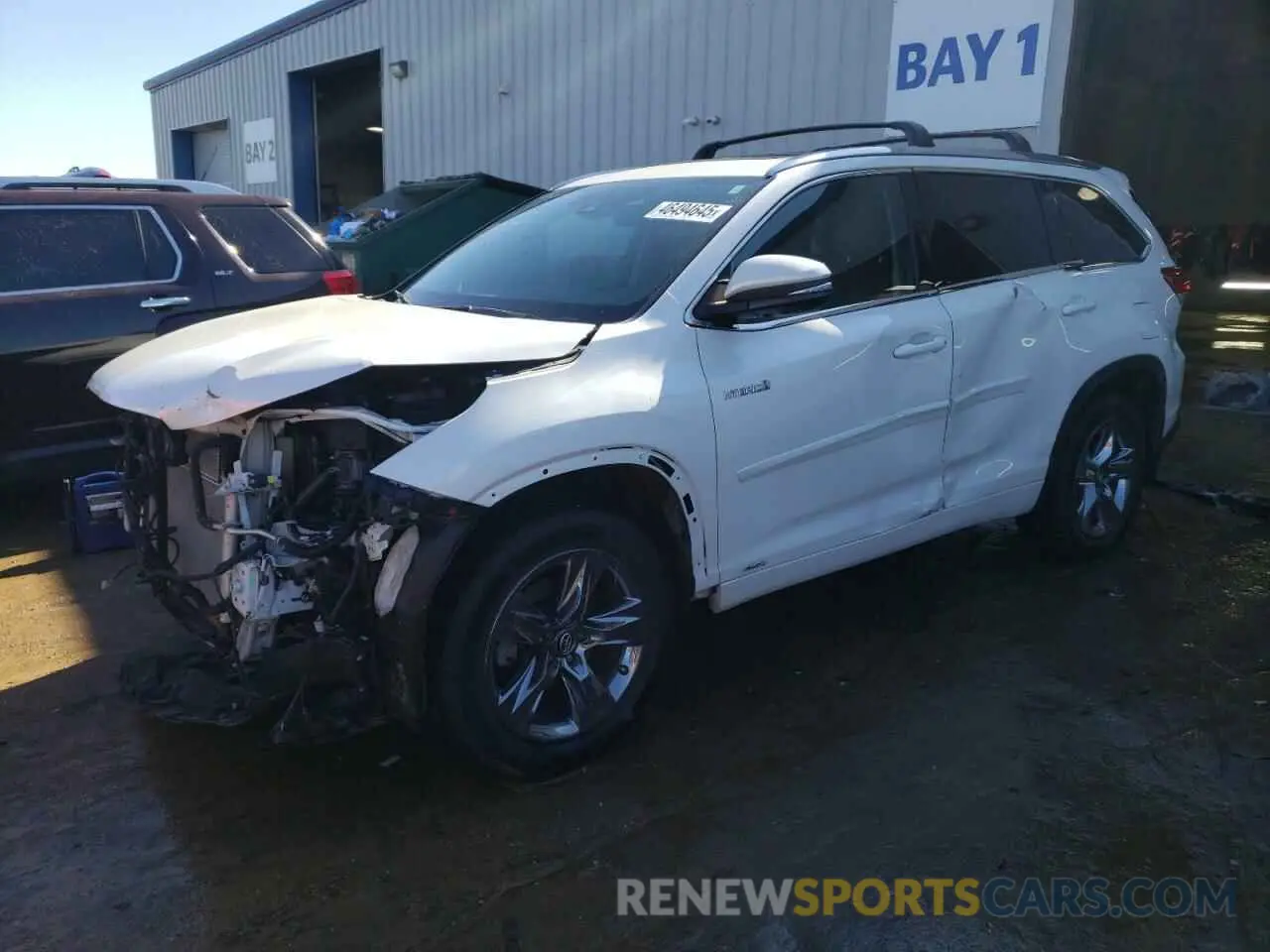 1 Photograph of a damaged car 5TDDGRFH8KS066066 TOYOTA HIGHLANDER 2019