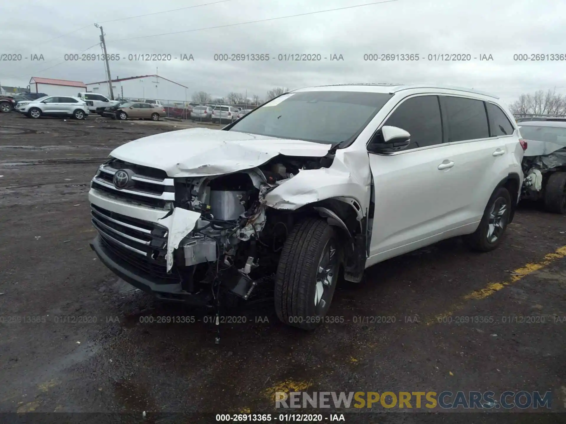 2 Photograph of a damaged car 5TDDZRFH2KS915943 TOYOTA HIGHLANDER 2019