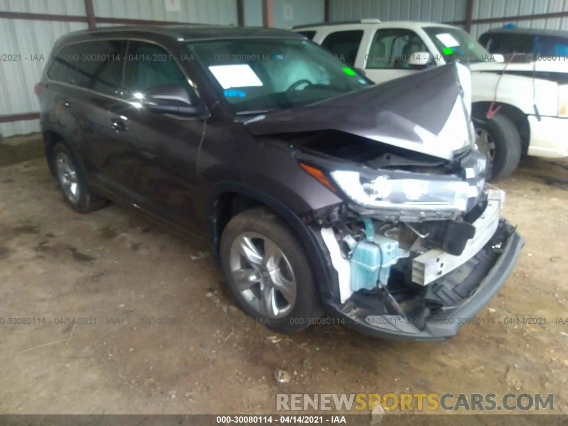 1 Photograph of a damaged car 5TDDZRFH3KS942925 TOYOTA HIGHLANDER 2019