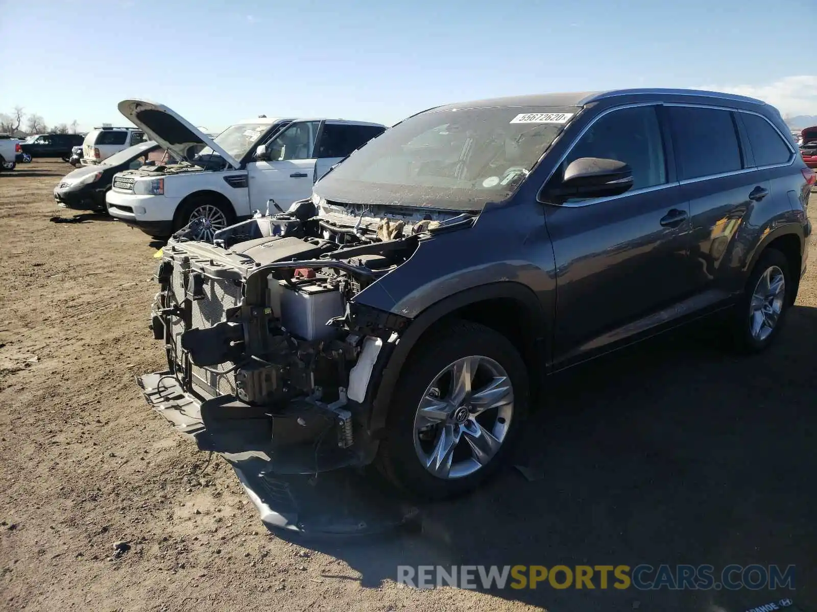 2 Photograph of a damaged car 5TDDZRFH3KS998007 TOYOTA HIGHLANDER 2019