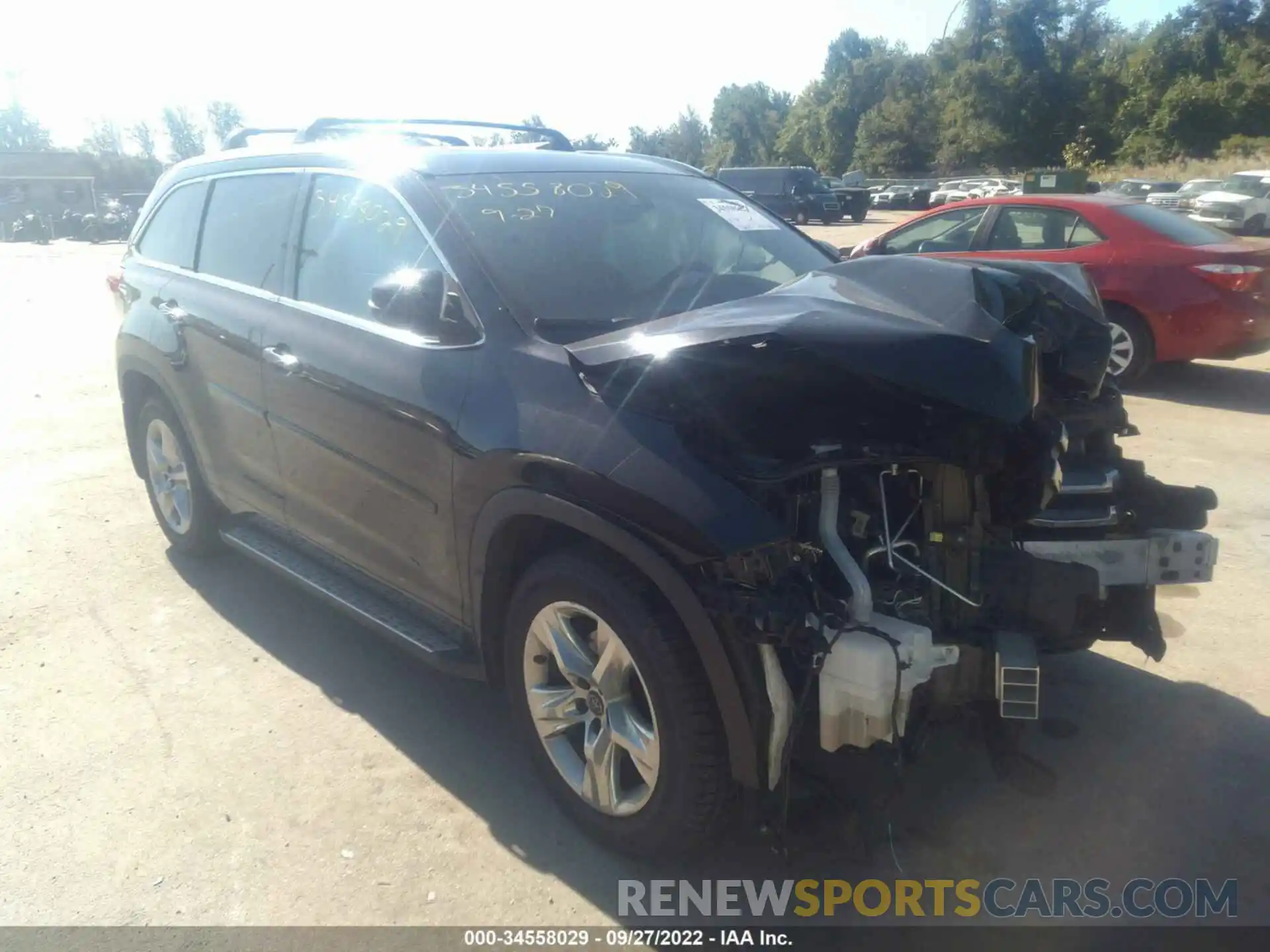 1 Photograph of a damaged car 5TDDZRFH5KS931148 TOYOTA HIGHLANDER 2019