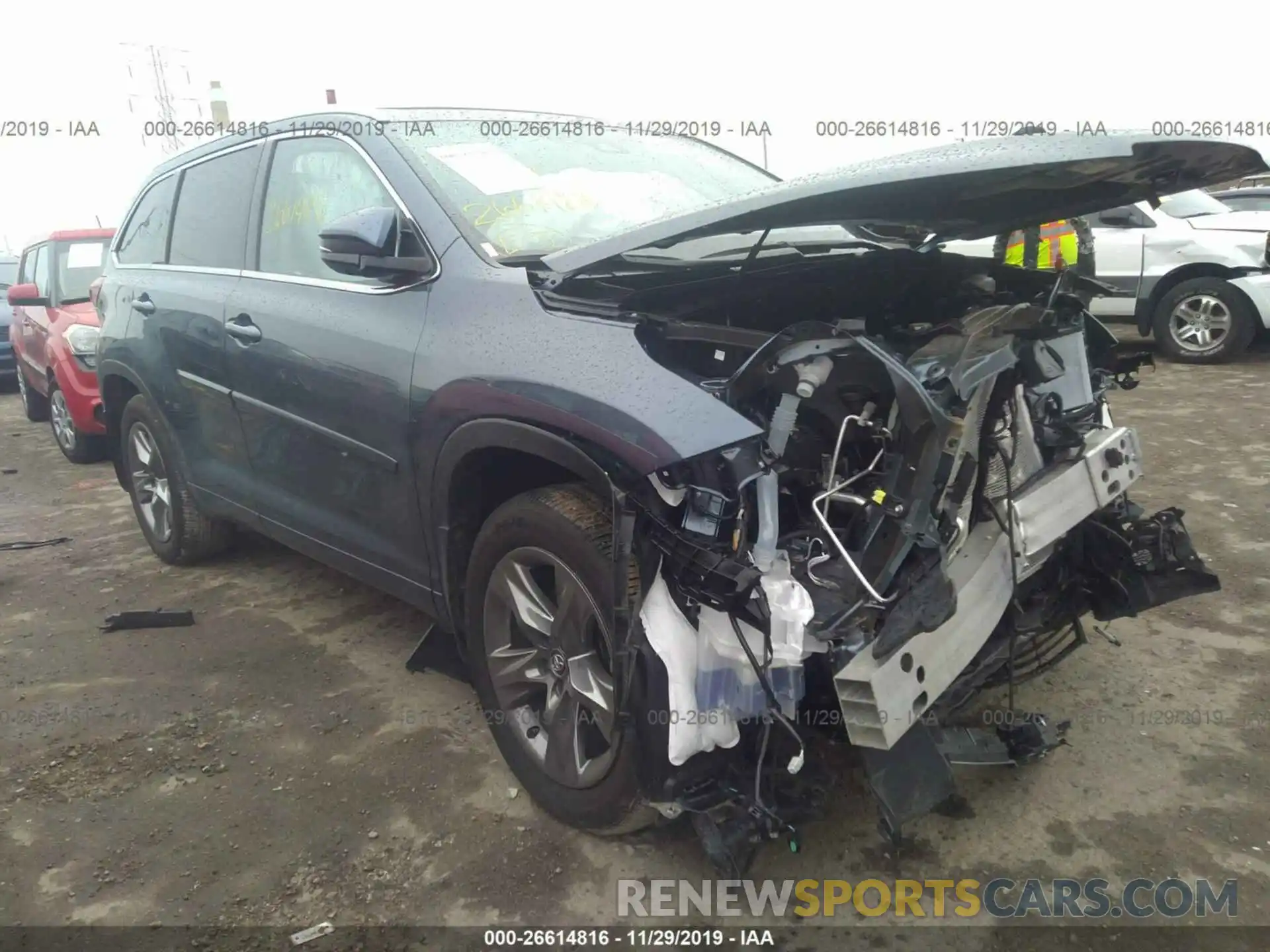 1 Photograph of a damaged car 5TDDZRFH5KS994816 TOYOTA HIGHLANDER 2019