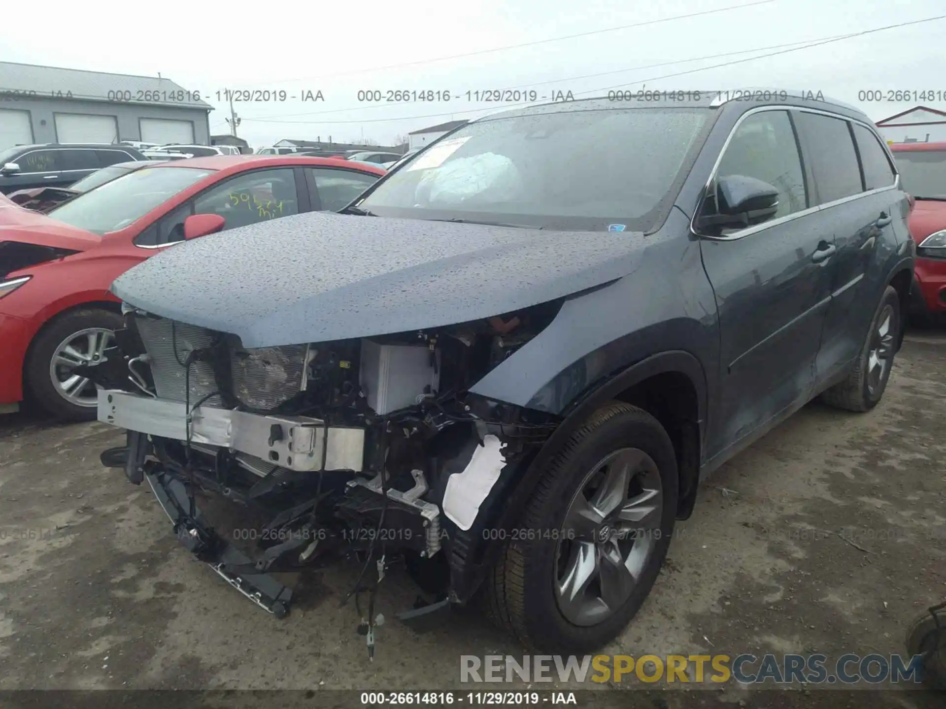 2 Photograph of a damaged car 5TDDZRFH5KS994816 TOYOTA HIGHLANDER 2019