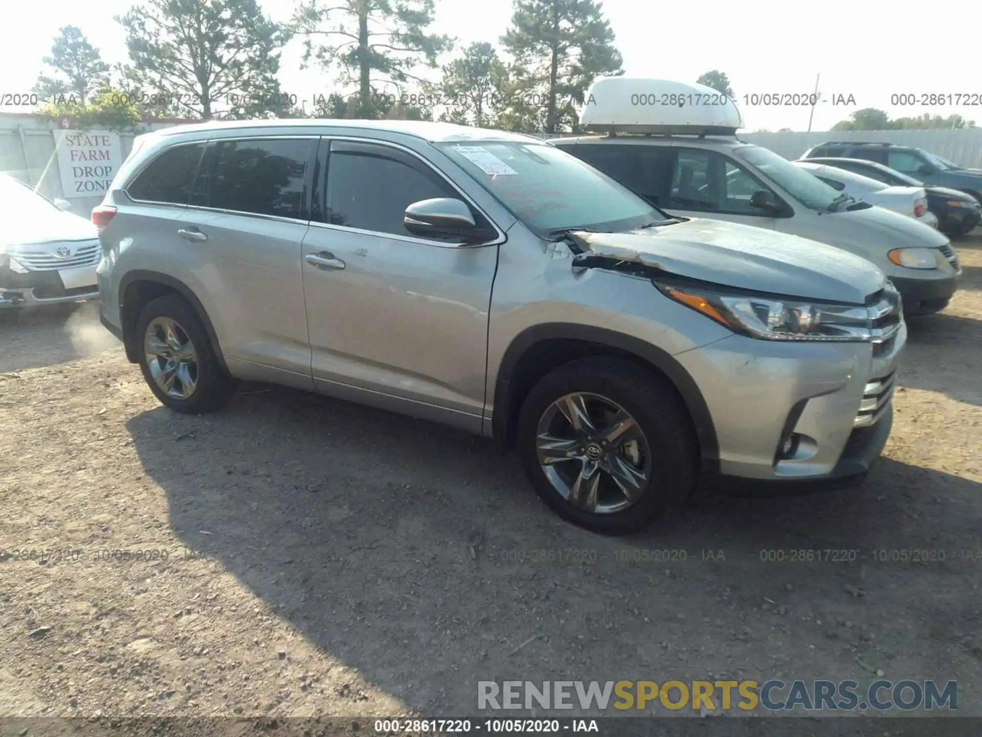 1 Photograph of a damaged car 5TDDZRFH8KS706724 TOYOTA HIGHLANDER 2019