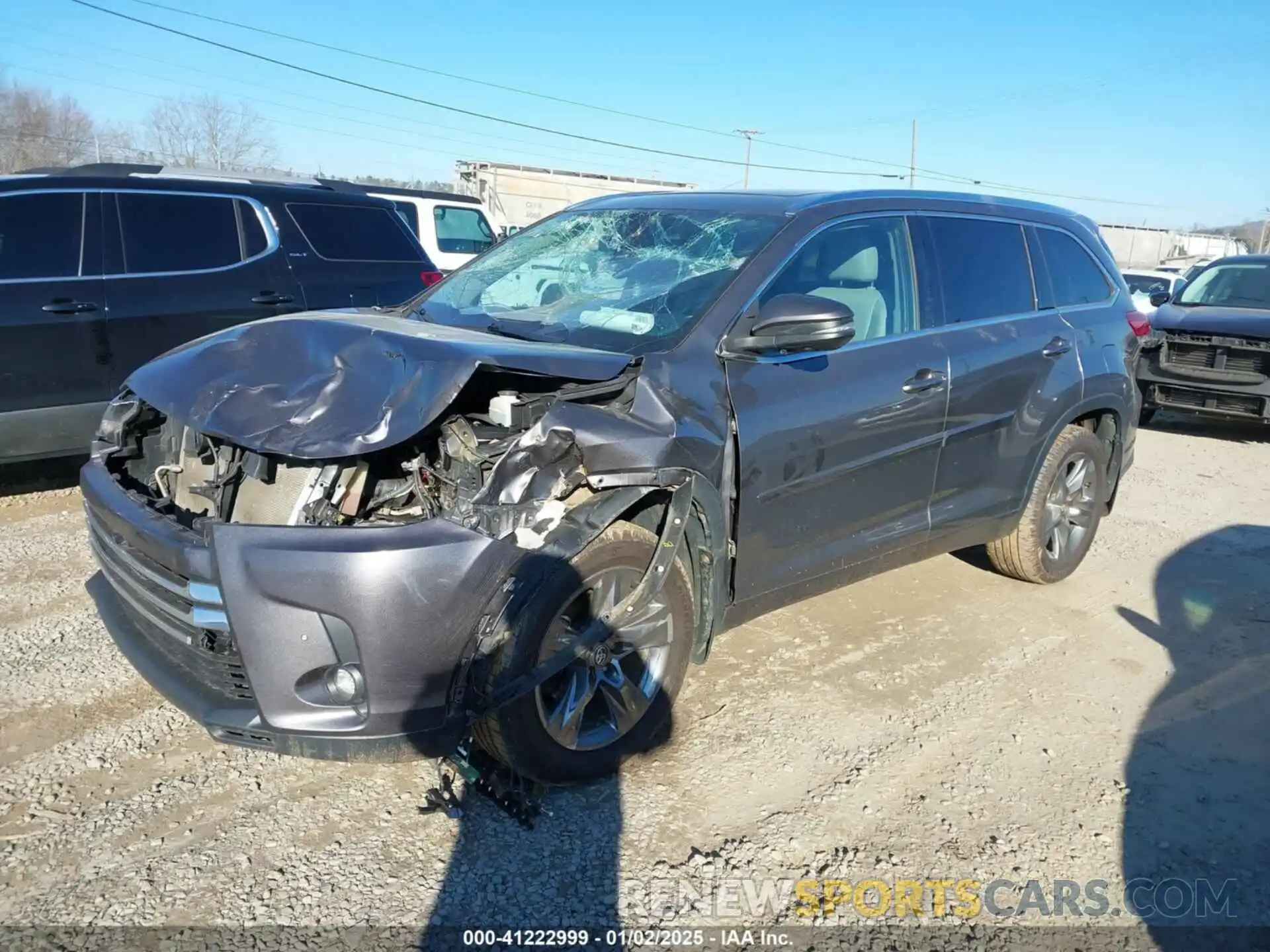 2 Photograph of a damaged car 5TDDZRFH8KS980392 TOYOTA HIGHLANDER 2019