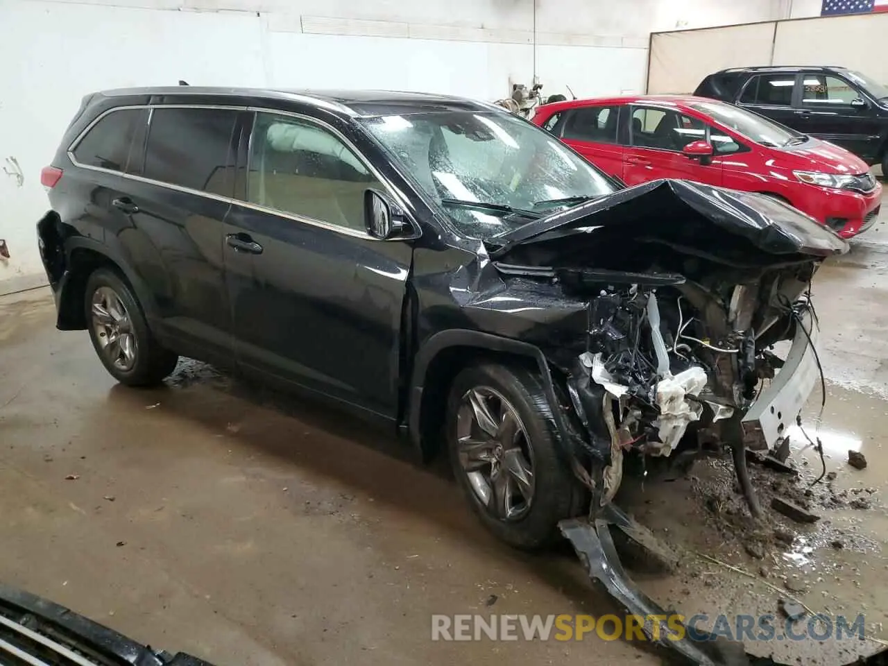 4 Photograph of a damaged car 5TDDZRFH9KS703301 TOYOTA HIGHLANDER 2019