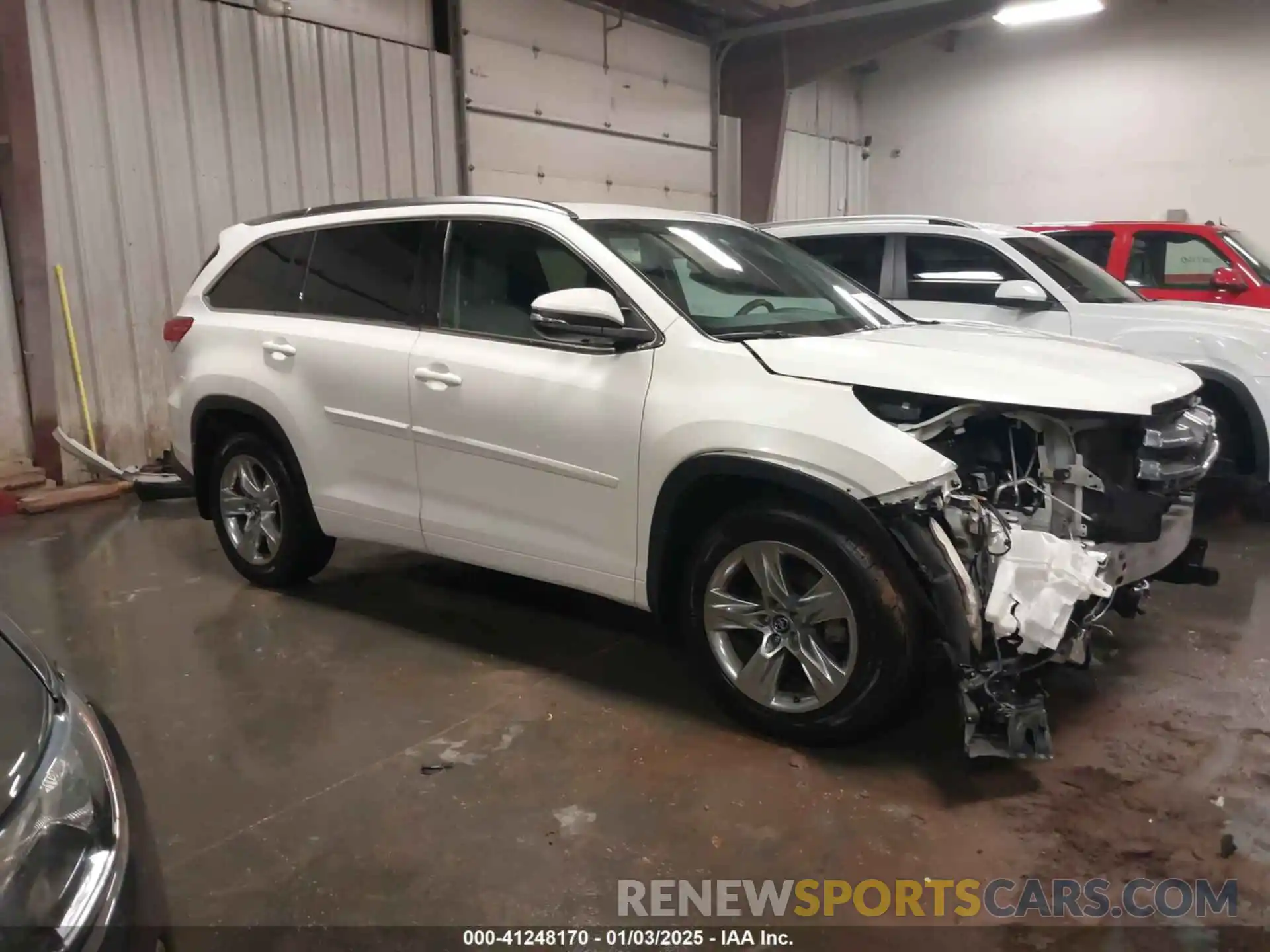 1 Photograph of a damaged car 5TDDZRFH9KS919102 TOYOTA HIGHLANDER 2019