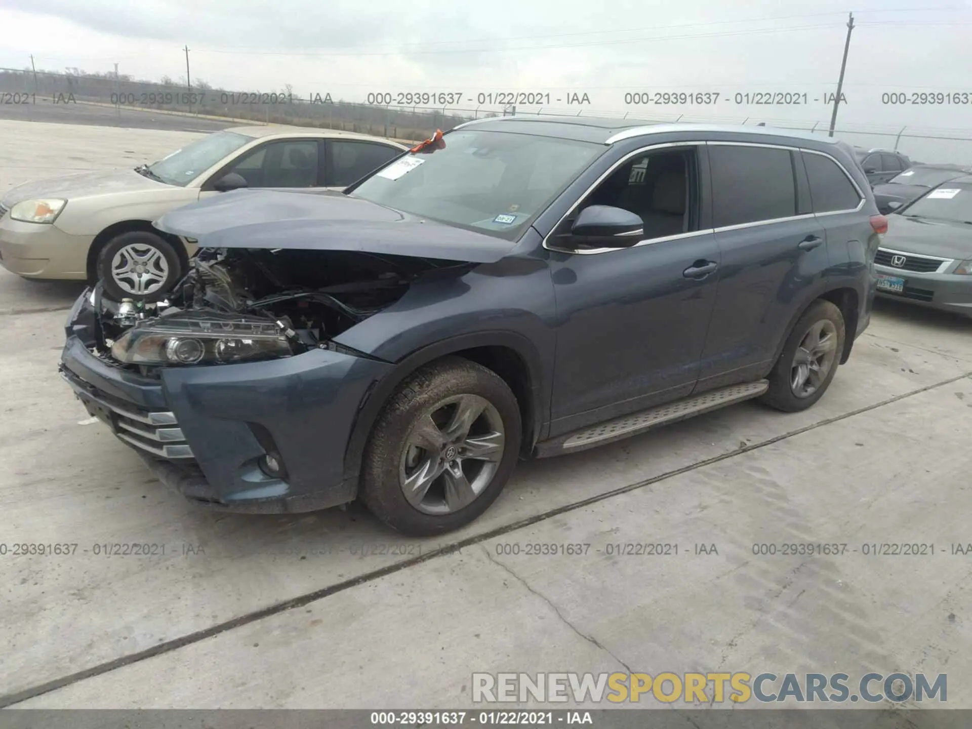 2 Photograph of a damaged car 5TDDZRFHXKS706661 TOYOTA HIGHLANDER 2019