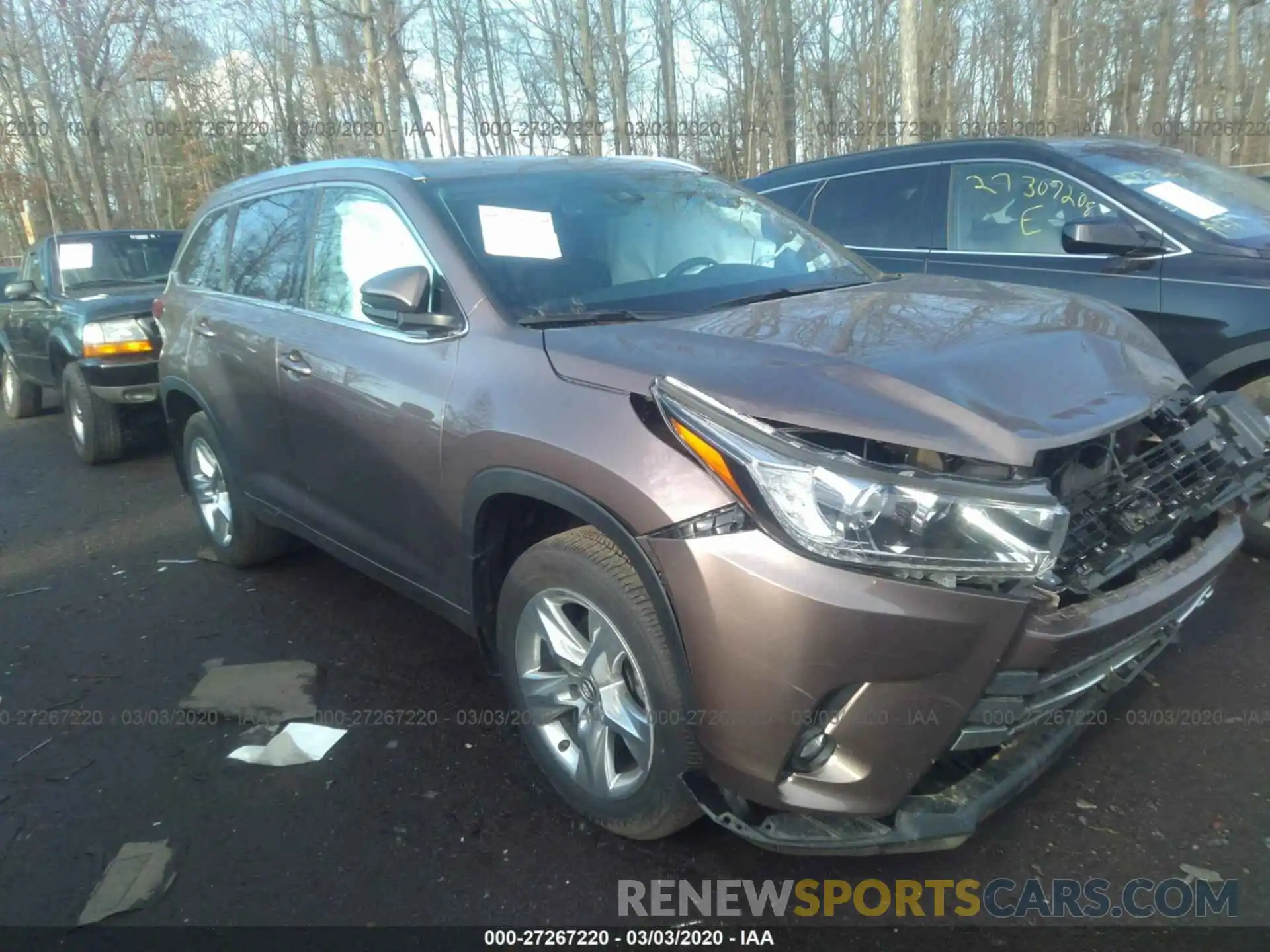 1 Photograph of a damaged car 5TDDZRFHXKS977350 TOYOTA HIGHLANDER 2019