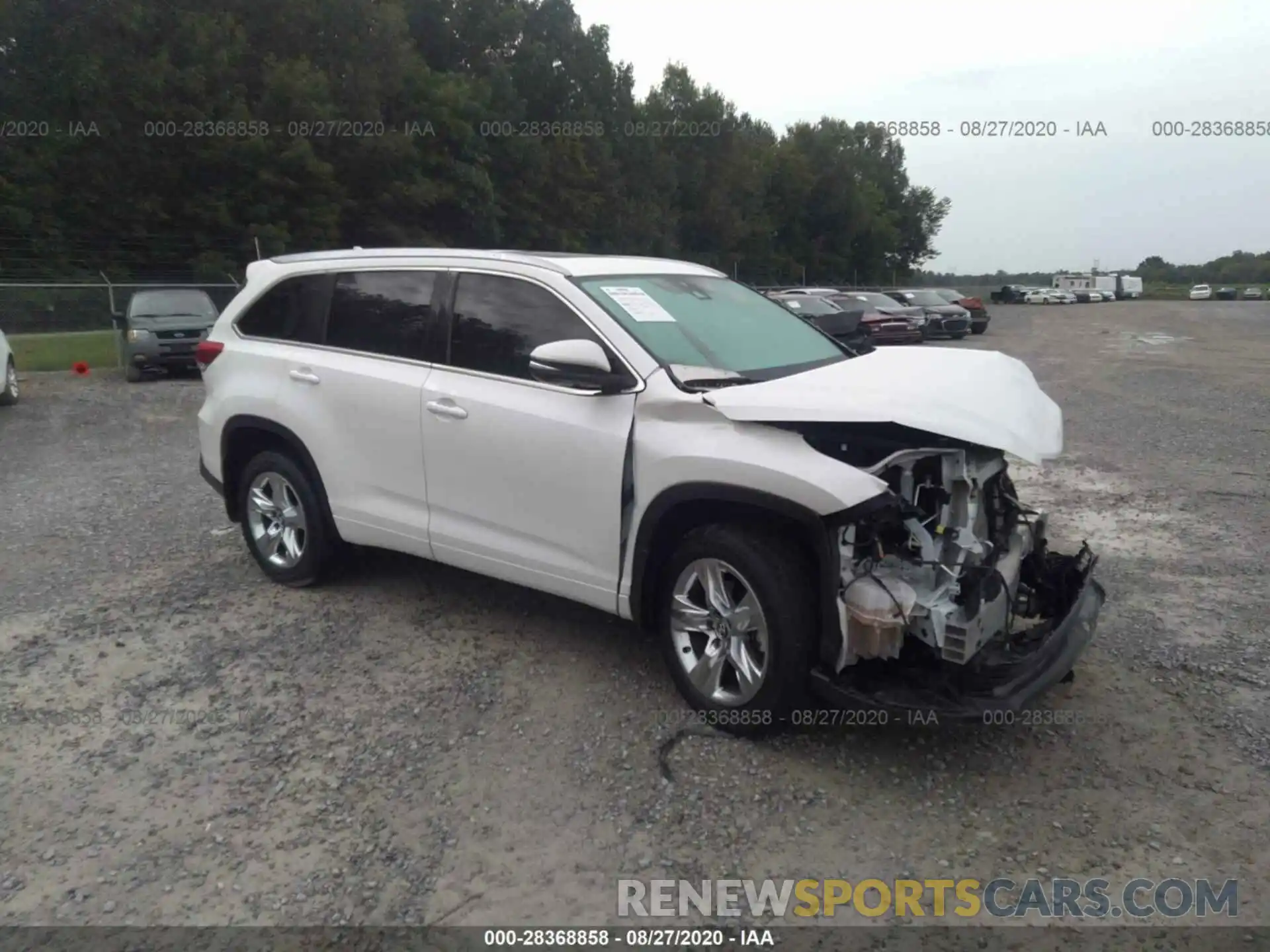 1 Photograph of a damaged car 5TDDZRFHXKS985383 TOYOTA HIGHLANDER 2019