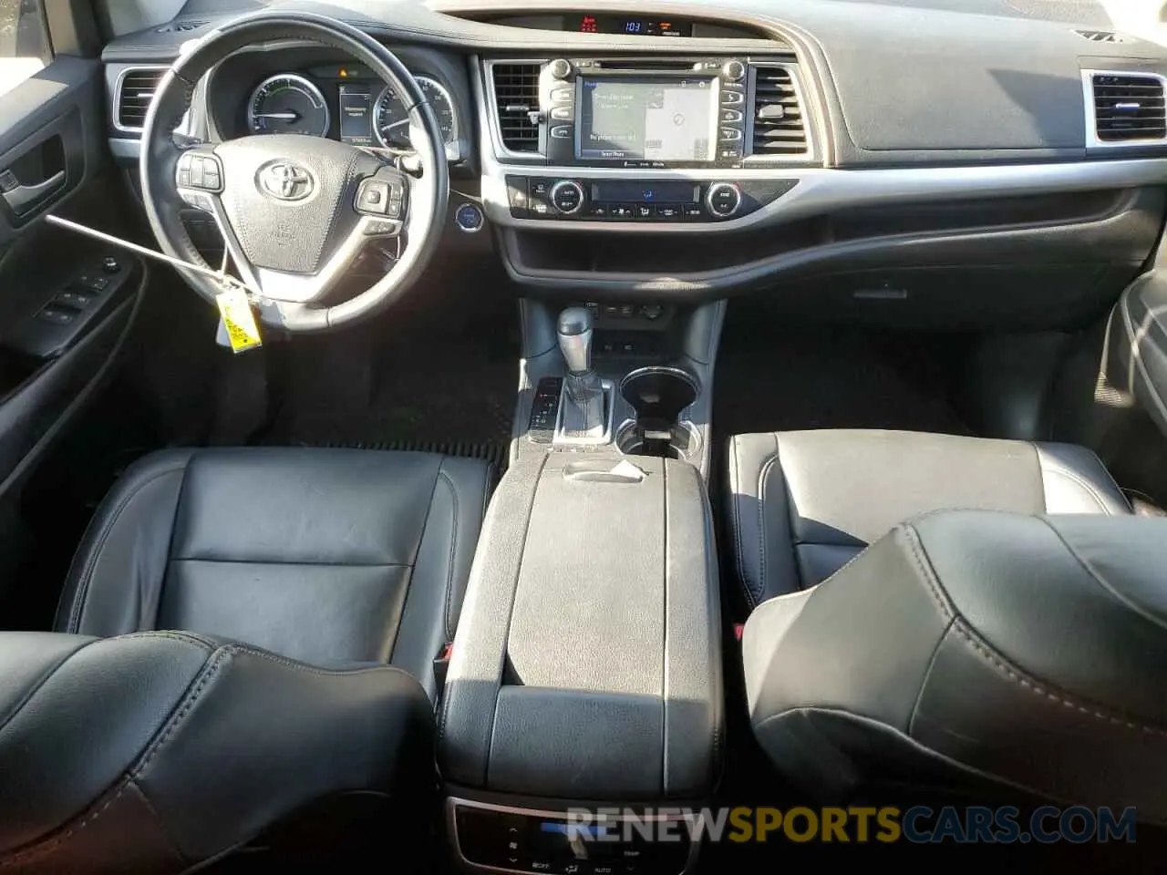 8 Photograph of a damaged car 5TDJGRFH4KS072823 TOYOTA HIGHLANDER 2019