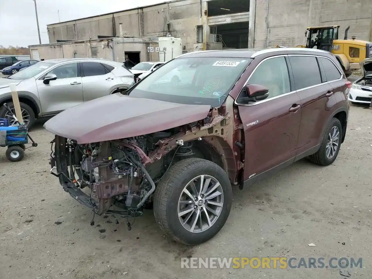 2 Photograph of a damaged car 5TDJGRFHXKS066007 TOYOTA HIGHLANDER 2019