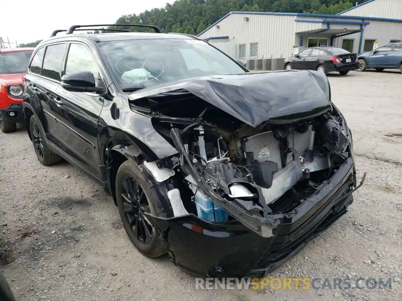 1 Photograph of a damaged car 5TDJZRFH0KS606734 TOYOTA HIGHLANDER 2019