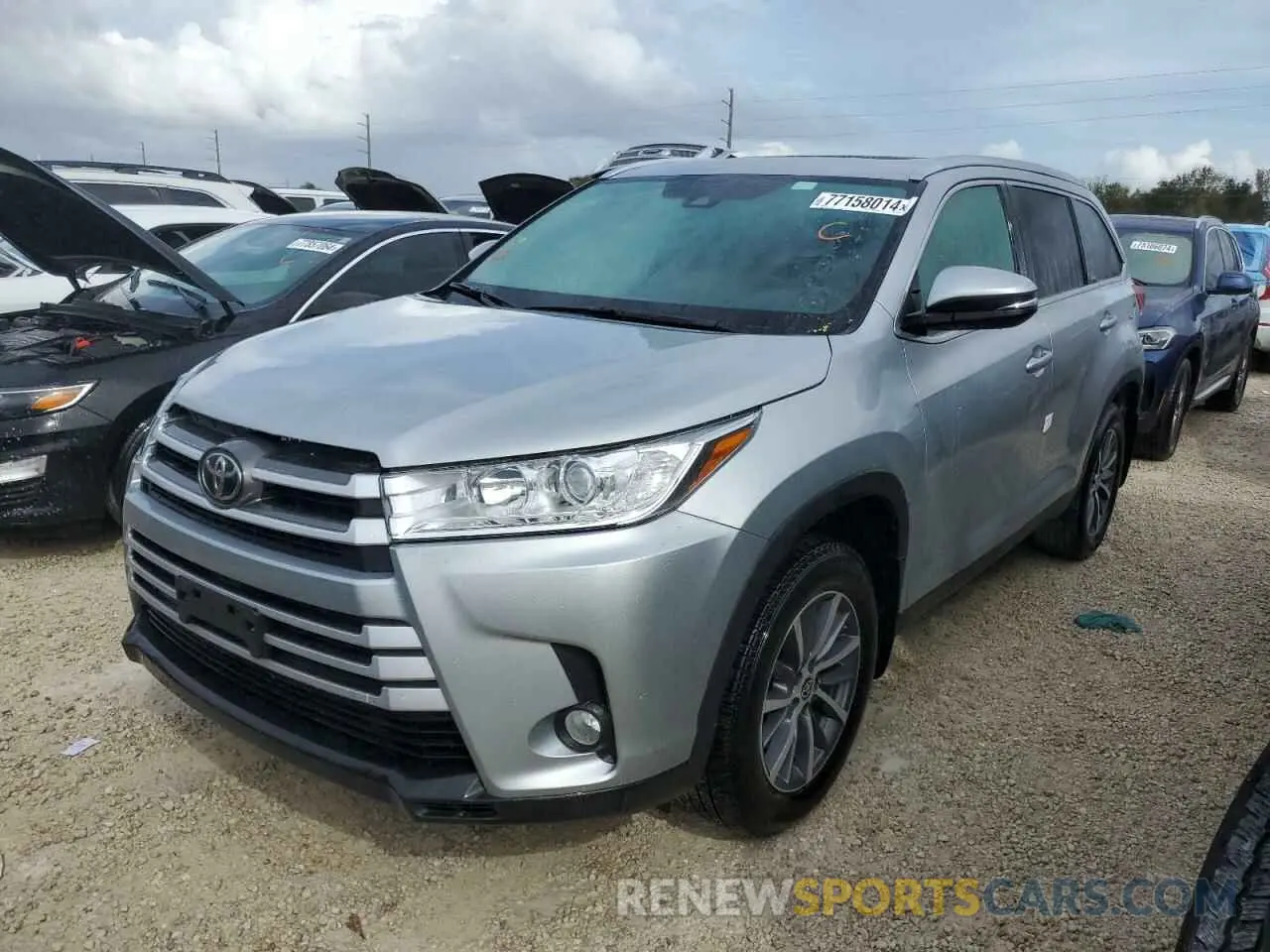 1 Photograph of a damaged car 5TDJZRFH0KS626532 TOYOTA HIGHLANDER 2019