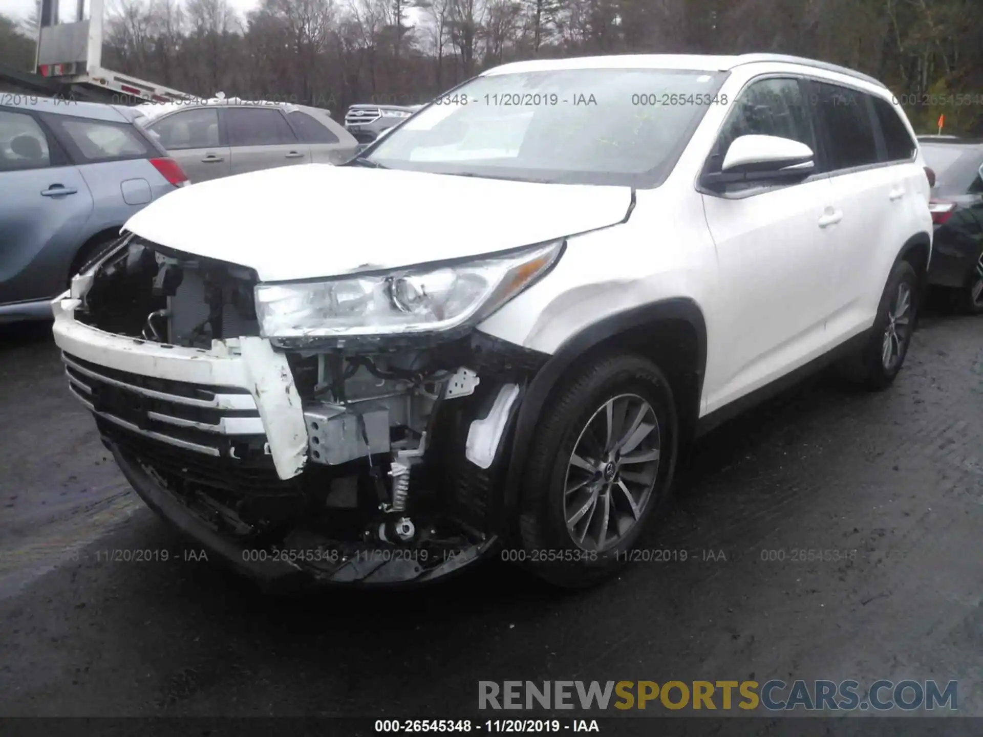 2 Photograph of a damaged car 5TDJZRFH2KS587197 TOYOTA HIGHLANDER 2019