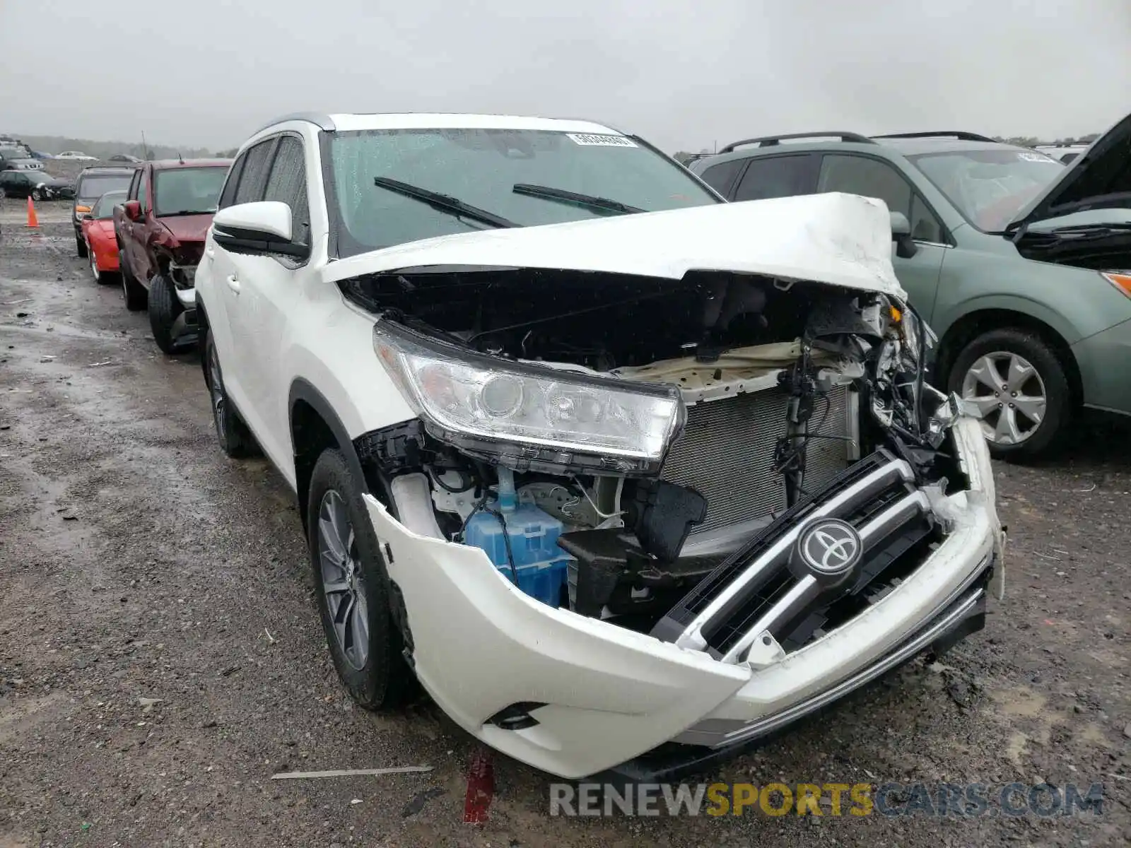 1 Photograph of a damaged car 5TDJZRFH2KS589970 TOYOTA HIGHLANDER 2019