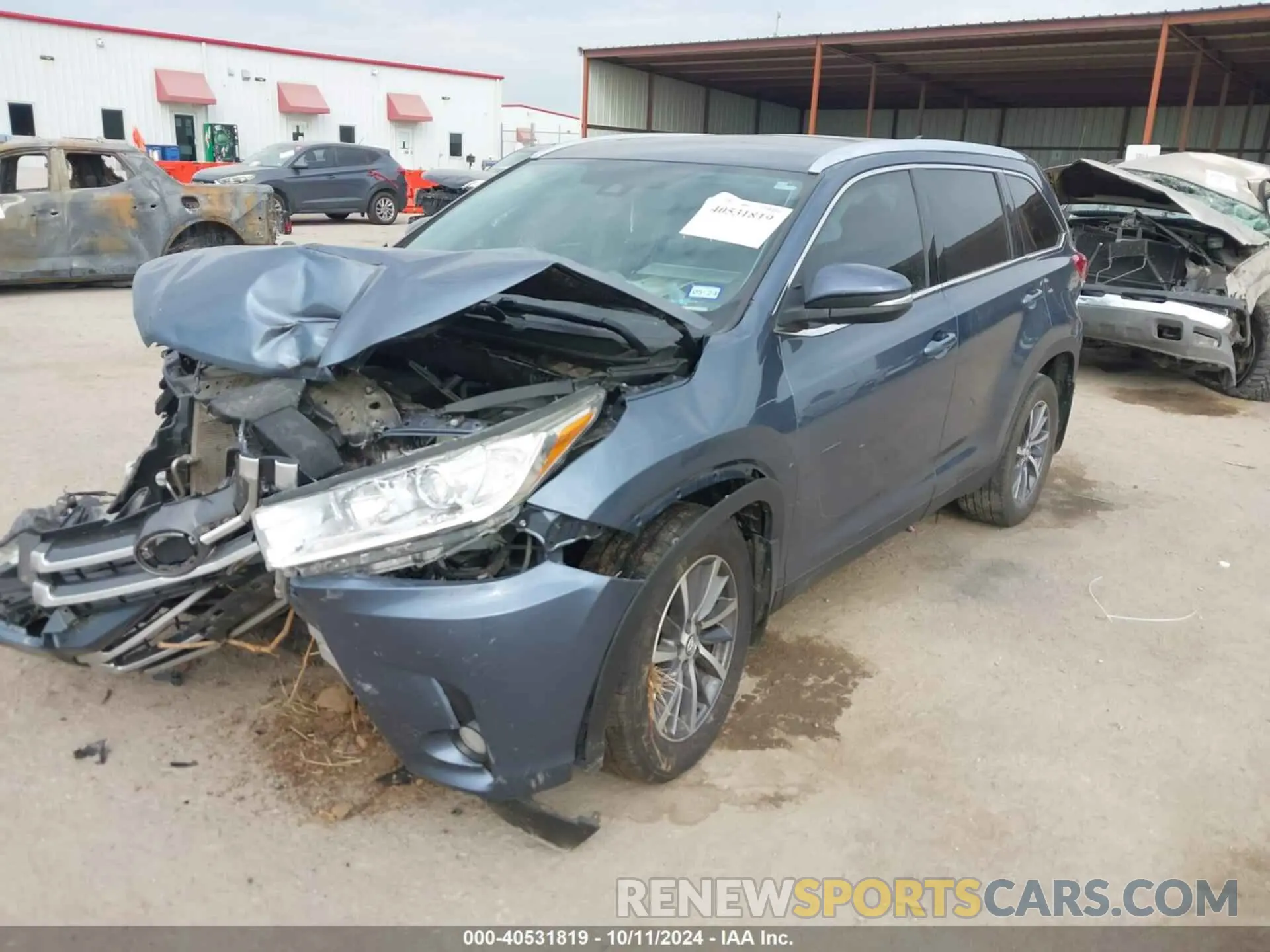 6 Photograph of a damaged car 5TDJZRFH2KS965762 TOYOTA HIGHLANDER 2019