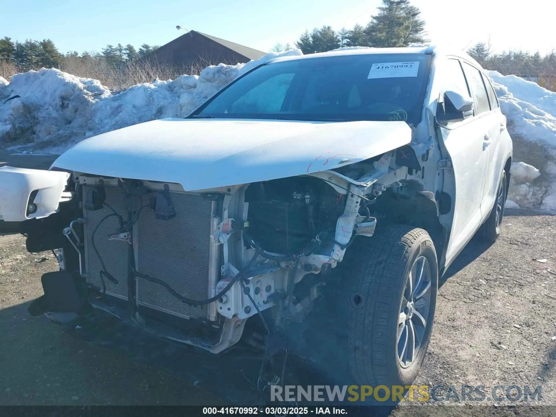 6 Photograph of a damaged car 5TDJZRFH3KS613063 TOYOTA HIGHLANDER 2019