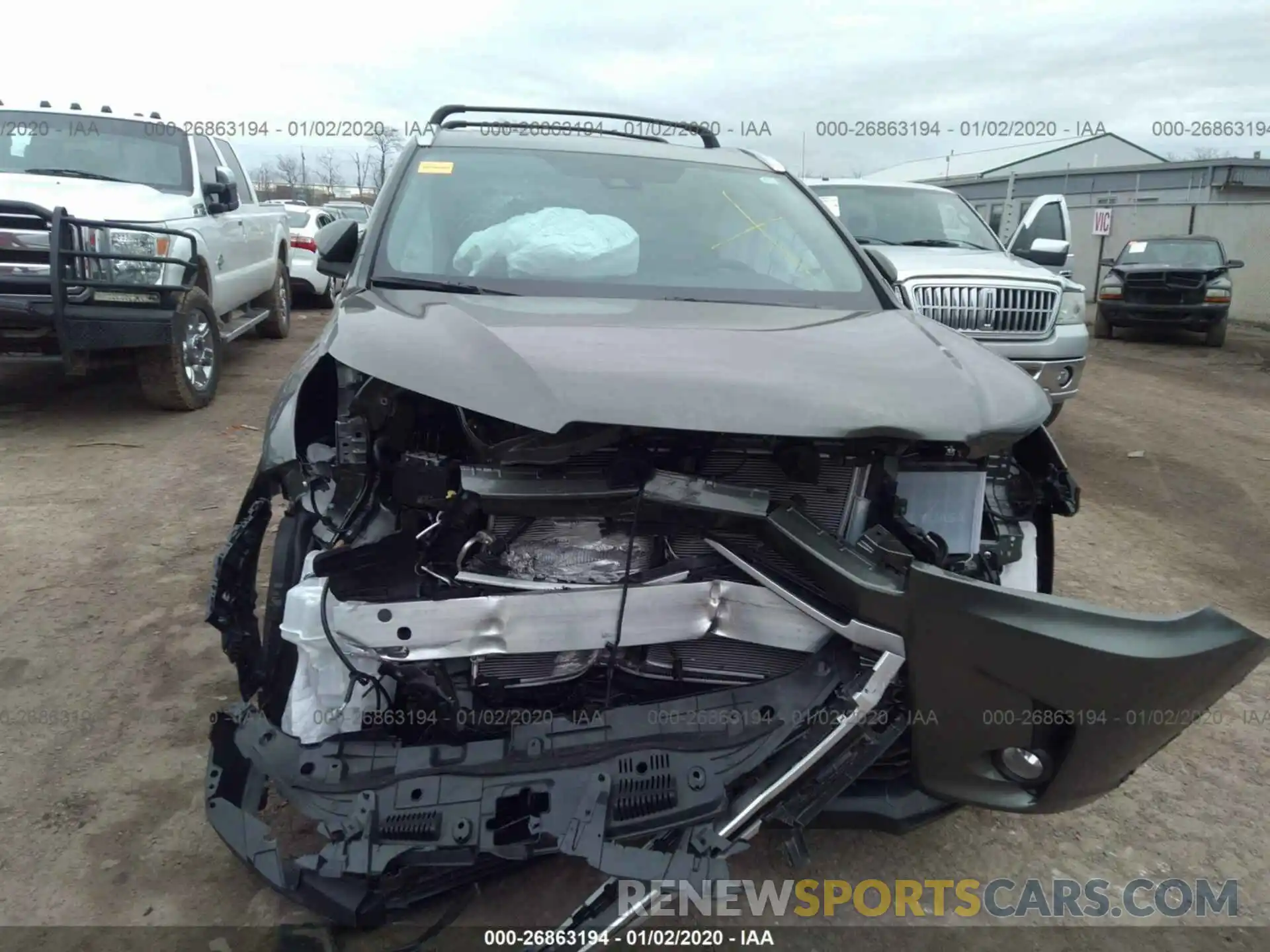 6 Photograph of a damaged car 5TDJZRFH3KS721439 TOYOTA HIGHLANDER 2019