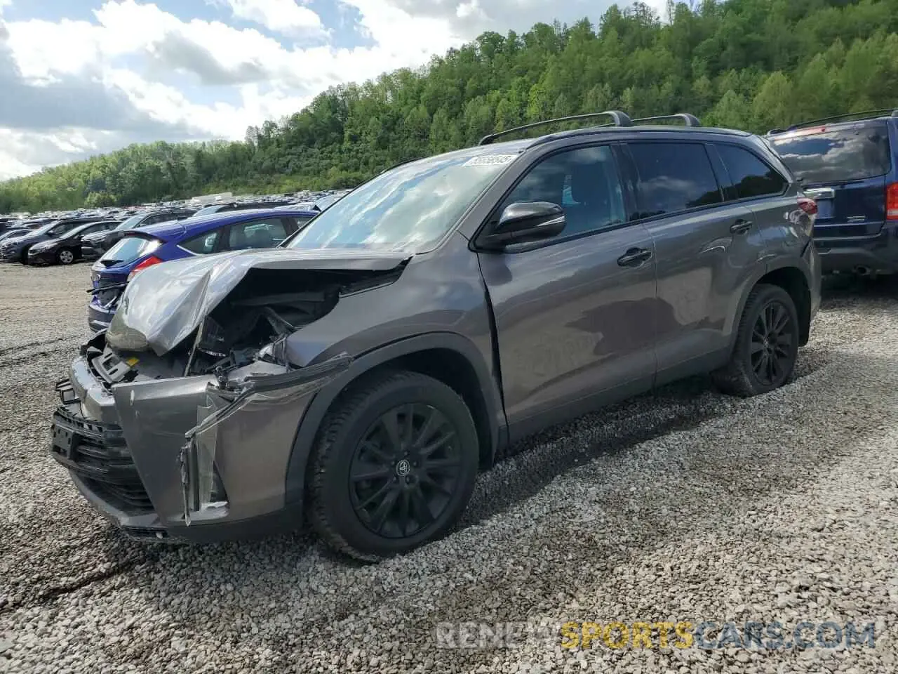 1 Photograph of a damaged car 5TDJZRFH5KS980790 TOYOTA HIGHLANDER 2019