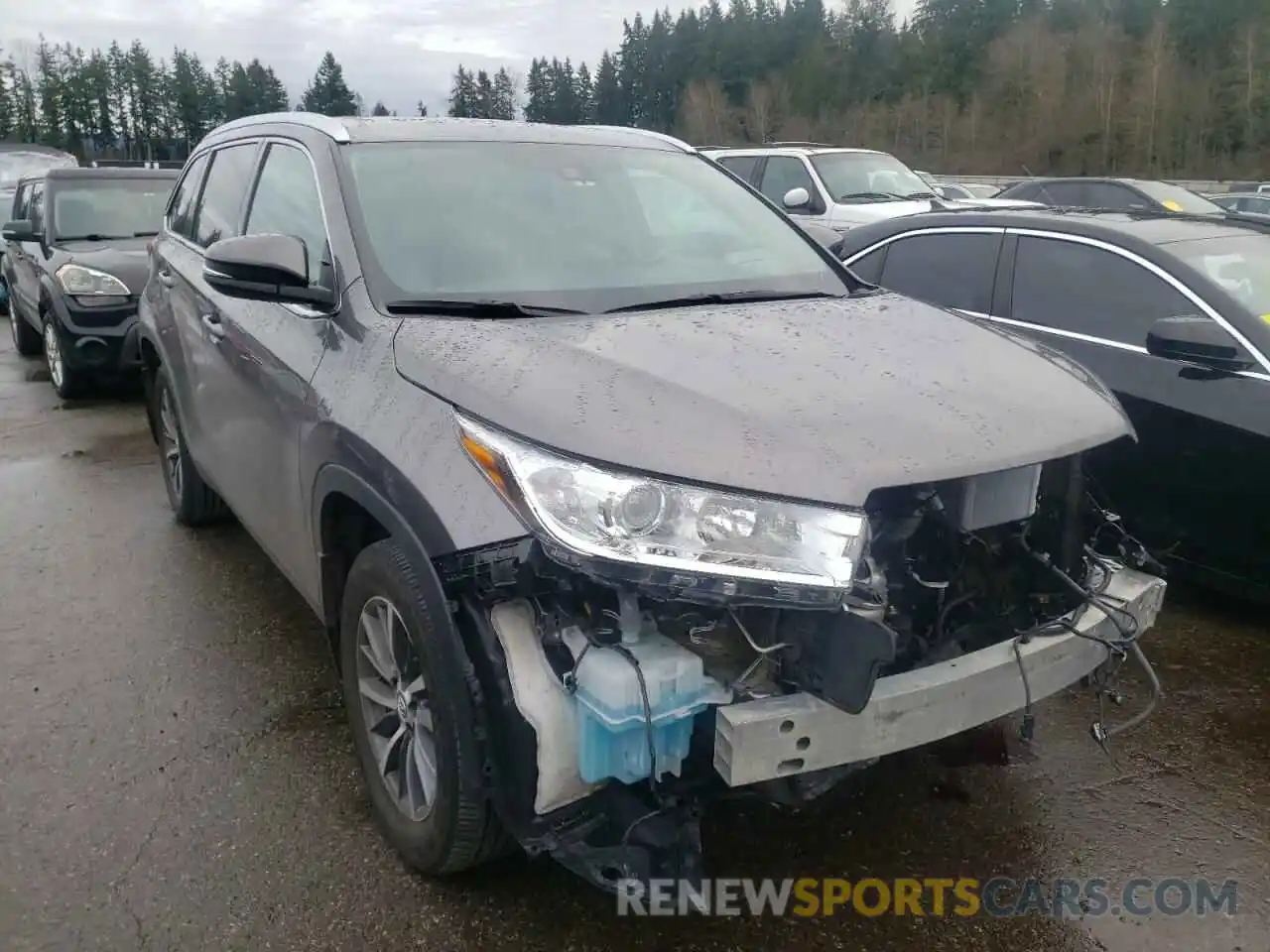 1 Photograph of a damaged car 5TDJZRFH6KS565199 TOYOTA HIGHLANDER 2019