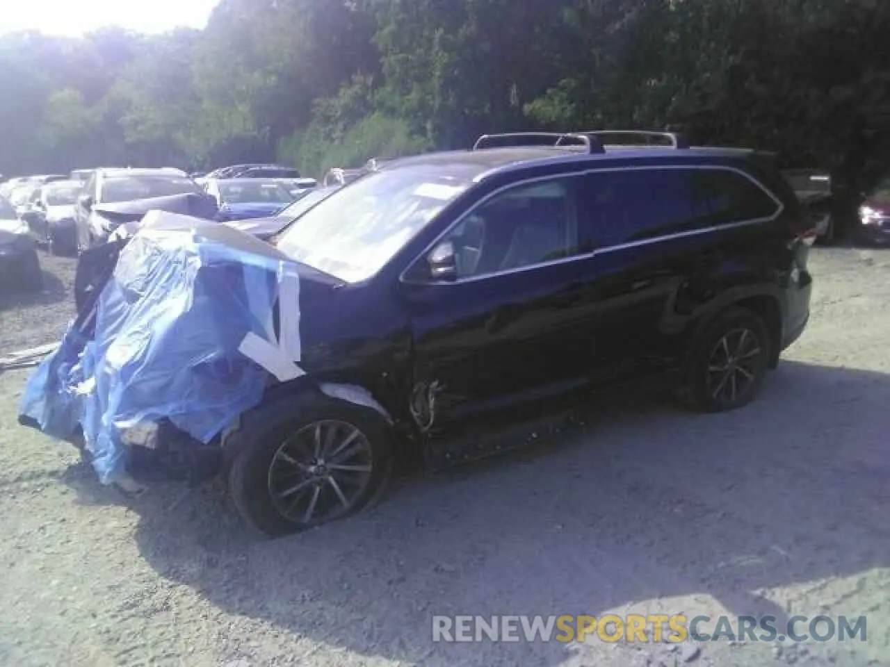 1 Photograph of a damaged car 5TDJZRFH6KS587607 TOYOTA HIGHLANDER 2019