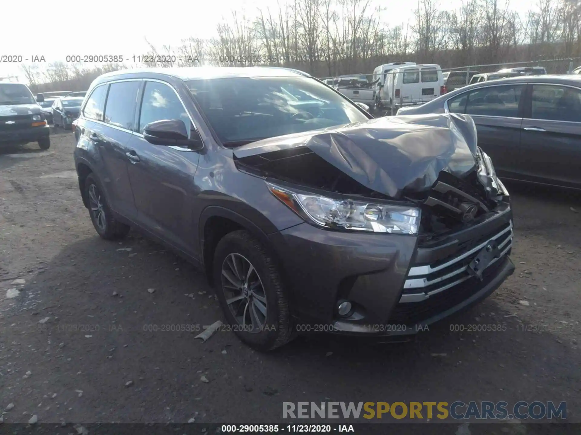 1 Photograph of a damaged car 5TDJZRFH6KS610898 TOYOTA HIGHLANDER 2019