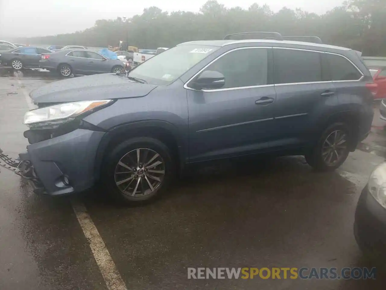 1 Photograph of a damaged car 5TDJZRFH6KS725758 TOYOTA HIGHLANDER 2019