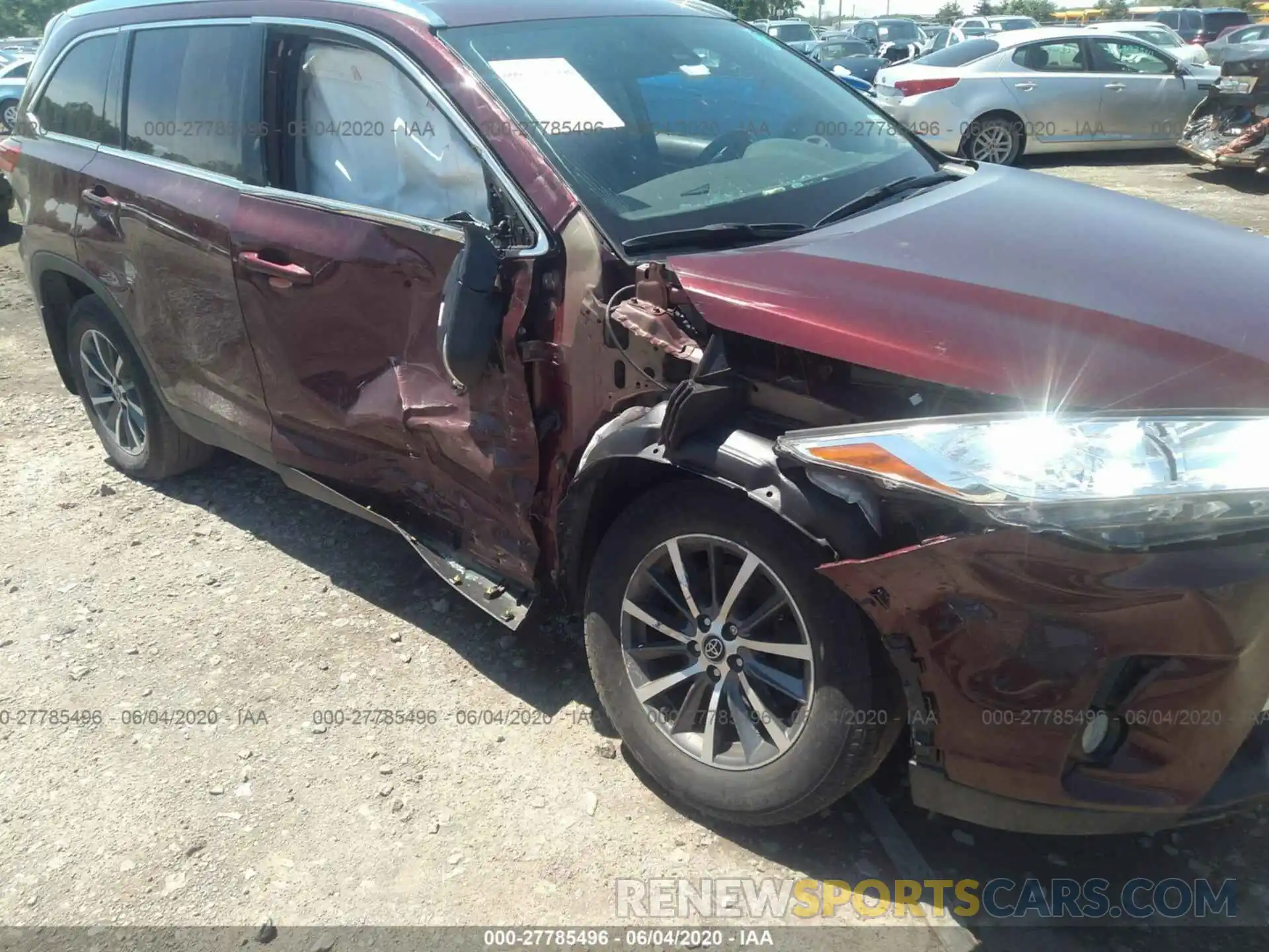 6 Photograph of a damaged car 5TDJZRFH7KS925855 TOYOTA HIGHLANDER 2019