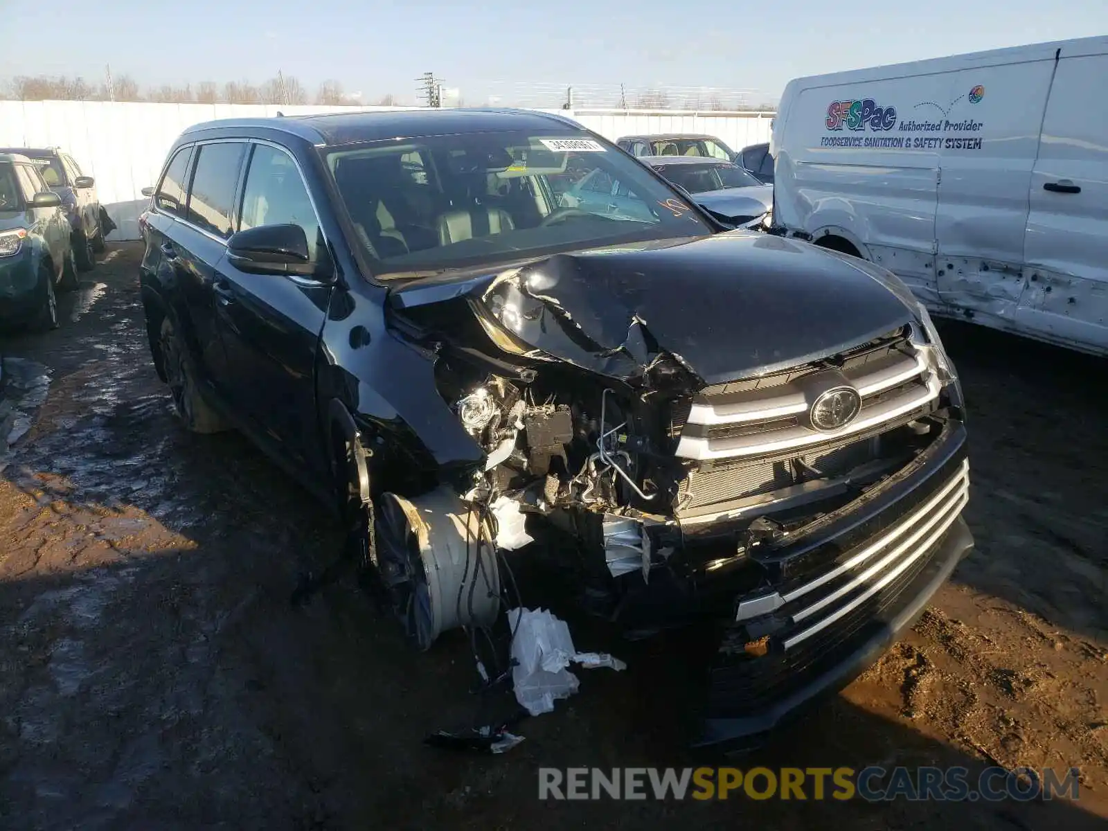 1 Photograph of a damaged car 5TDJZRFH7KS959553 TOYOTA HIGHLANDER 2019