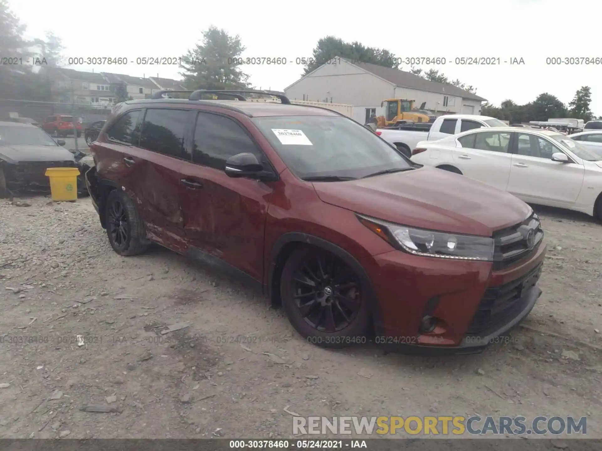 1 Photograph of a damaged car 5TDJZRFH7KS975171 TOYOTA HIGHLANDER 2019