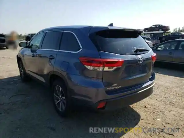 3 Photograph of a damaged car 5TDJZRFH8KS959741 TOYOTA HIGHLANDER 2019