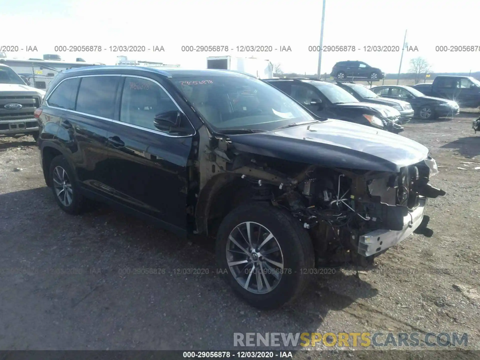 1 Photograph of a damaged car 5TDJZRFHXKS571474 TOYOTA HIGHLANDER 2019