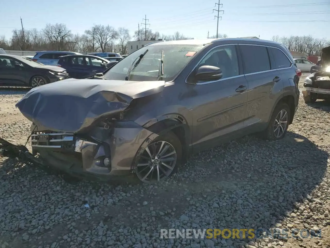1 Photograph of a damaged car 5TDJZRFHXKS593913 TOYOTA HIGHLANDER 2019