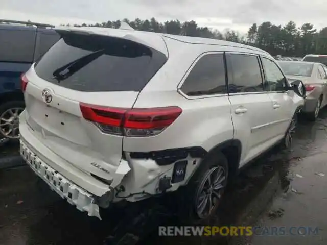 4 Photograph of a damaged car 5TDJZRFHXKS621273 TOYOTA HIGHLANDER 2019